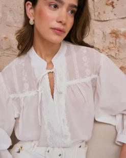 Camisa Bordado Escote Lucinda