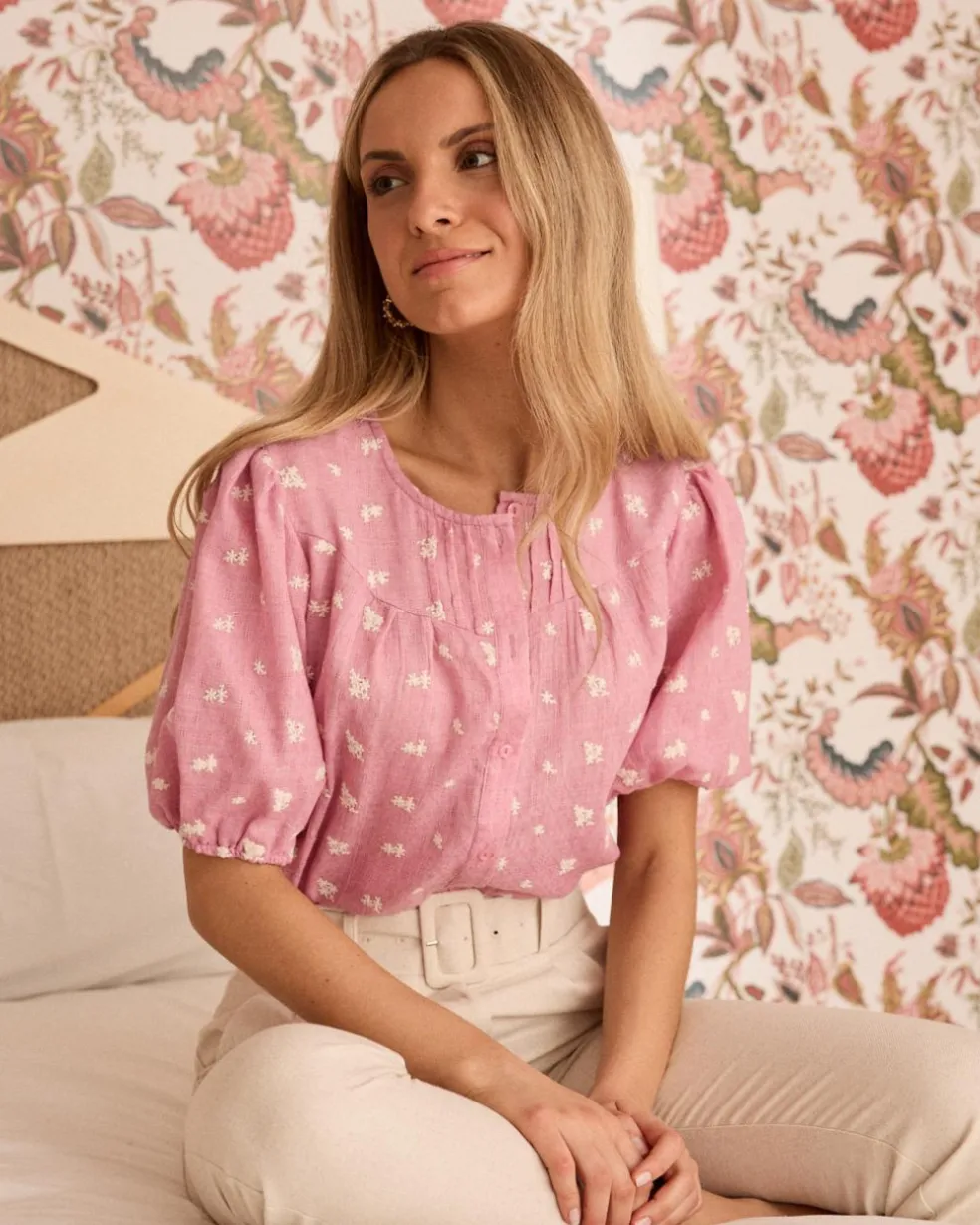 Camisa Con Bordados Lia