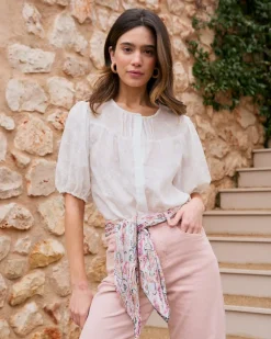 Camisa Con Bordados Lua