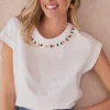 Camiseta Bordados Floren