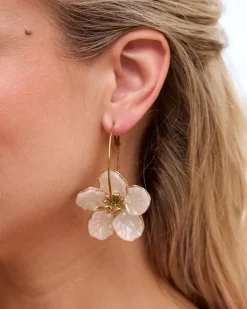 Pendientes Aro Con Flor