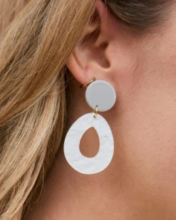 Pendientes Largos Blancos