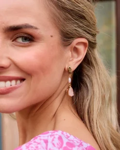 Pendientes Piedra Rosa