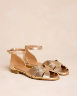 Sandalia Plana Oro