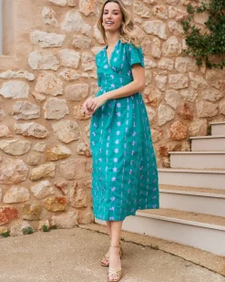 Vestido Largo Bordado Rainelle