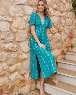 Vestido Largo Bordado Rainelle