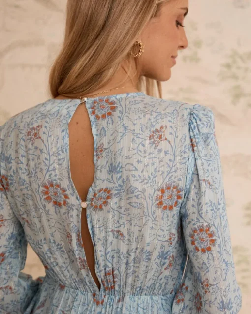 Vestido midi flores Felicia